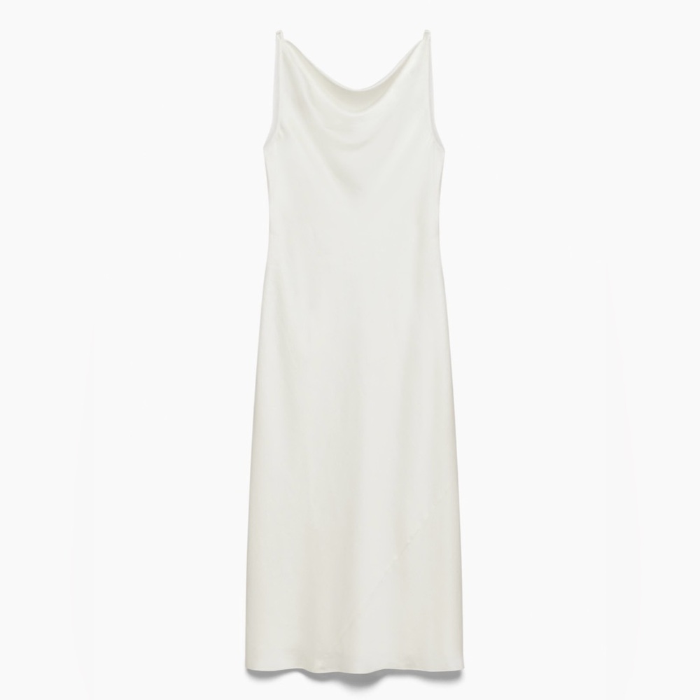 Aritzia Wilfred New Goddess Satin Dress